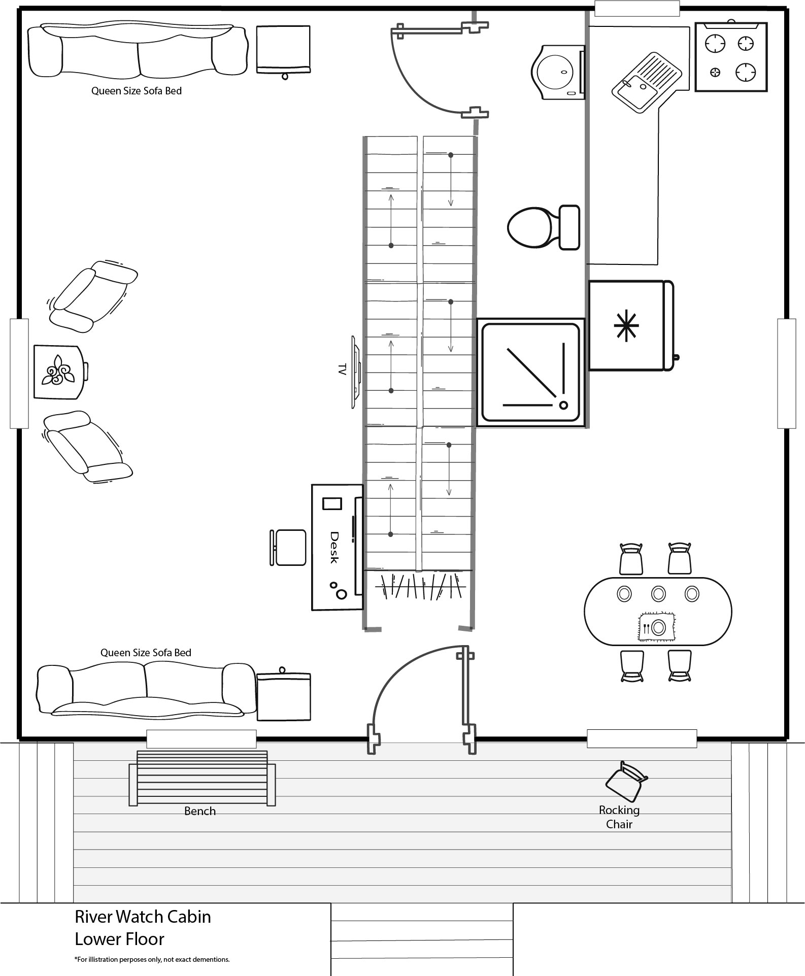 River Watch Lower Floorplan